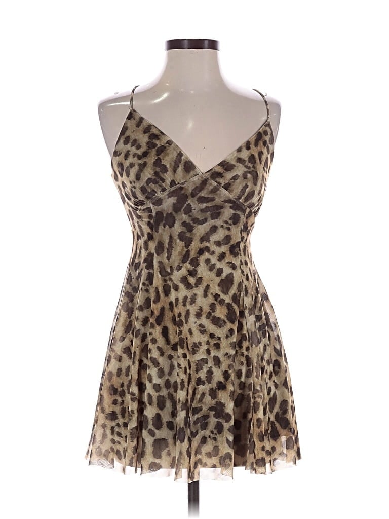 Pre-owned Zara Cocktail Dress In Tan