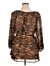 H&M Brown Long Sleeve Blouse Size 16 - photo 2
