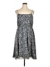 J.Crew 100% Polyester Animal Print Blue Casual Dress Size 16 - photo 1