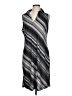 Express 100% Polyester Stripes Gray Casual Dress Size 13 - 14 - photo 1