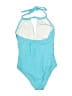 Relleciga Solid Teal One Piece Swimsuit Size S - photo 2