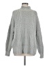Gap Solid Gray Turtleneck Sweater Size M - photo 1