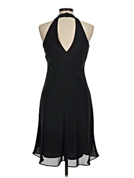 cachet halter dress CACHET Black Fitted Halter Y2K DRESS Beaded w/ GOLD EMBROIDERY Romantic  GOWN ~12