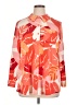 CO Print Orange Long Sleeve Blouse Size 1X - photo 1