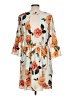 CeCe 100% Polyester Floral Orange Casual Dress Size 10 - photo 2