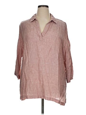 Sigrid Olsen 3/4 Sleeve Button-Down Shirt (view 1)