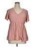 Torrid Pink Short Sleeve Blouse Size 1X Plus (1) - photo 1