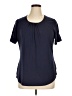 Just My Size Blue Short Sleeve Top Size 1X Plus - photo 1
