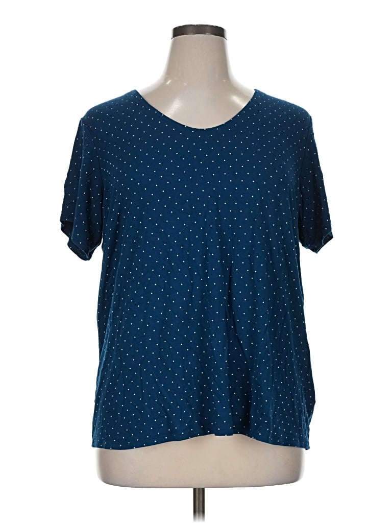 Pre-owned Jjill Short Sleeve T-shirt In Blue
