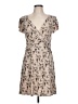 Leifnotes Print Tan Cocktail Dress Size L - photo 1