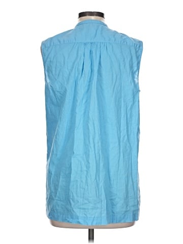 Lands' End Sleeveless Button-Down Shirt (view 2)