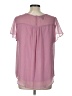 Alyx 100% Polyester Pink Short Sleeve Blouse Size L - photo 2