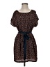 Audrey 3+1 100% Polyester Print Brown Casual Dress Size S - photo 1
