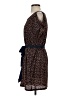 Audrey 3+1 100% Polyester Print Brown Casual Dress Size S - photo 5