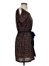 Audrey 3+1 100% Polyester Print Brown Casual Dress Size S - photo 4