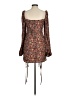 PrettyLittleThing Paisley Brown Cocktail Dress Size 6 - photo 2