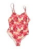 Unbranded Floral Red One Piece Swimsuit Size L (estimated) - photo 1