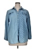 Kaktus 100% Cotton Stars Blue Long Sleeve Button-Down Shirt Size XL (estimated) - photo 1