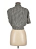 Assorted Brands Checkered-gingham Black Short Sleeve Blouse Size M (estimated) - photo 2