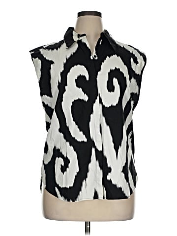 Express Sleeveless Button-Down Shirt (view 1)