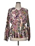 White Birch Paisley Purple Long Sleeve Blouse Size 1X - photo 1