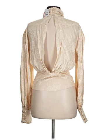 Ronny Kobo Long Sleeve Silk Top (view 2)