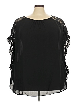 Black Rainn Short Sleeve Blouse