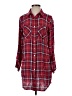 MICHAEL Michael Kors Plaid Red 3/4 Sleeve Button-Down Shirt Size 4 - photo 1