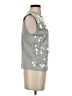 River Island Silver Sleeveless Top Size 4 - photo 4