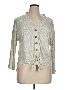 New Directions 3/4 Sleeve Button-Down Shirt (view 1)