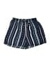 Love Squared 100% Polyester Stripes Blue Shorts Size 10 - photo 1