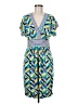 BCBGMAXAZRIA Print Blue Casual Dress Size M - photo 1