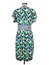 BCBGMAXAZRIA Print Blue Casual Dress Size M - photo 2