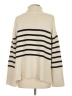 Gap 100% Cotton Stripes Ivory Turtleneck Sweater Size S - photo 2