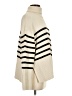 Gap 100% Cotton Stripes Ivory Turtleneck Sweater Size S - photo 4