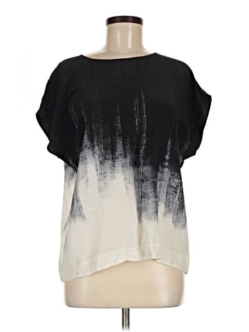Vince. Short Sleeve Silk Top (view 1)