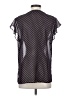 DR2 100% Polyester Polka Dots Black Short Sleeve Blouse Size M - photo 2