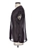 DR2 100% Polyester Polka Dots Black Short Sleeve Blouse Size M - photo 5