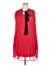 DKNY 100% Polyester Red Cocktail Dress Size 8 - photo 1