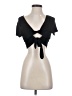 Privacy Please Black Short Sleeve Top Size S - photo 1