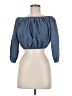 Theory Blue 3/4 Sleeve Blouse Size M - photo 1
