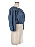 Theory Blue 3/4 Sleeve Blouse Size M - photo 4