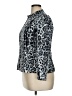 Louben Animal Print Silver Blue Jacket Size 14 - photo 5