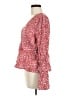Blue Rain 100% Rayon Red Long Sleeve Blouse Size L - photo 5