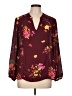 Old Navy 100% Polyester Burgundy Long Sleeve Blouse Size L - photo 1
