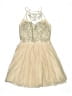 B. Darlin 100% Polyester Gold Tan Cocktail Dress Size 0 - photo 1