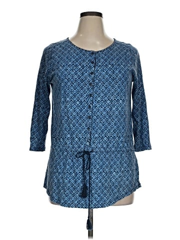 Lauren by Ralph Lauren 3/4 Sleeve Button-Down Shirt (view 1)