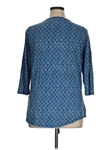 Lauren by Ralph Lauren 3/4 Sleeve Button-Down Shirt (view 2)