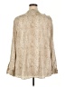 Calvin Klein Animal Print Tan Long Sleeve Blouse Size XXL (estimated) - photo 2