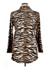 Chico's Animal Print Brown Long Sleeve Blouse Size XL (3) - photo 2